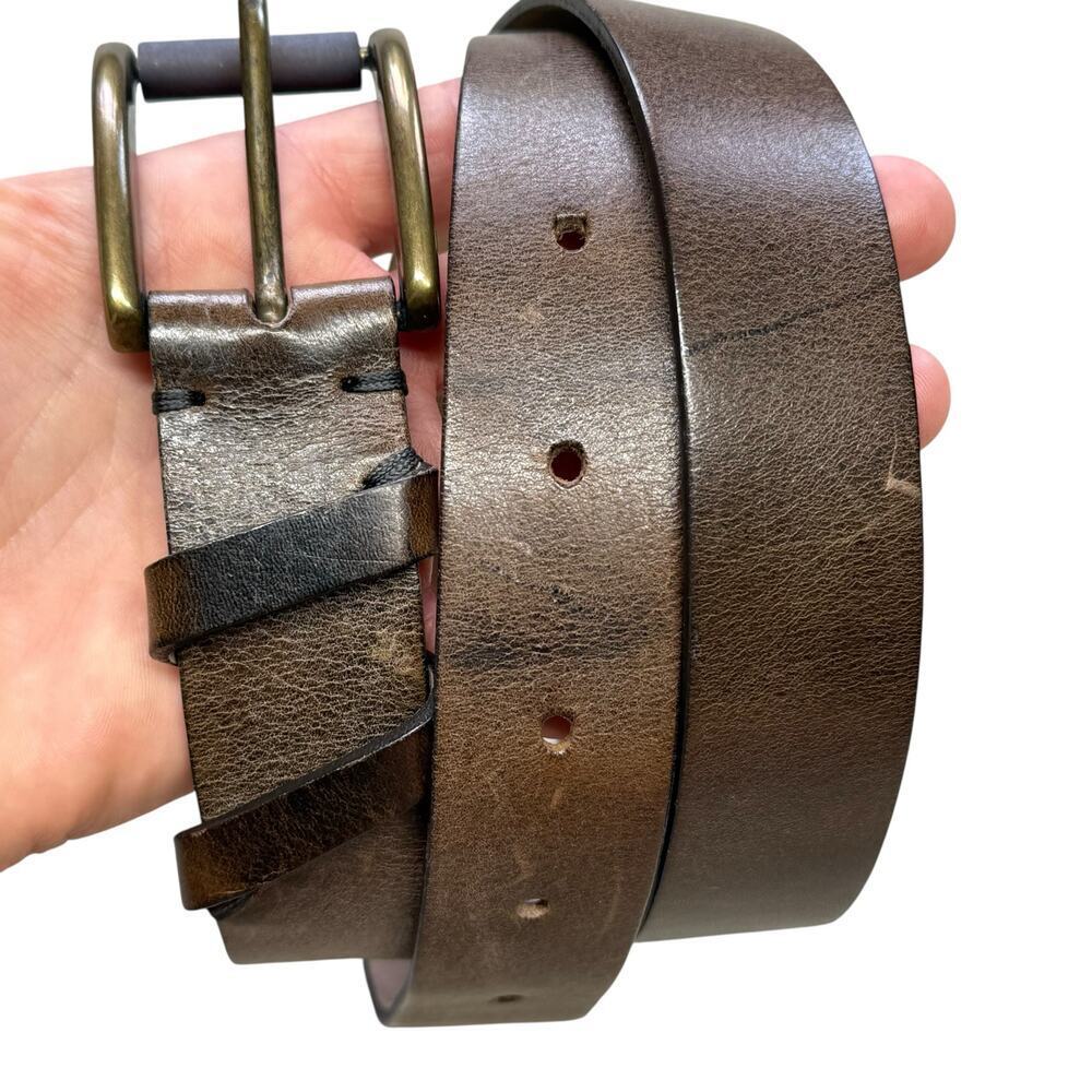 Brunello Cucinelli Brown Leather Belt Small